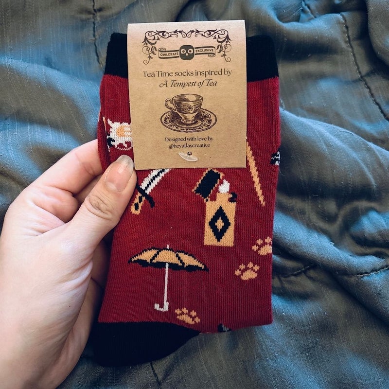 A Tempest of Tea Socks - Owlcrate