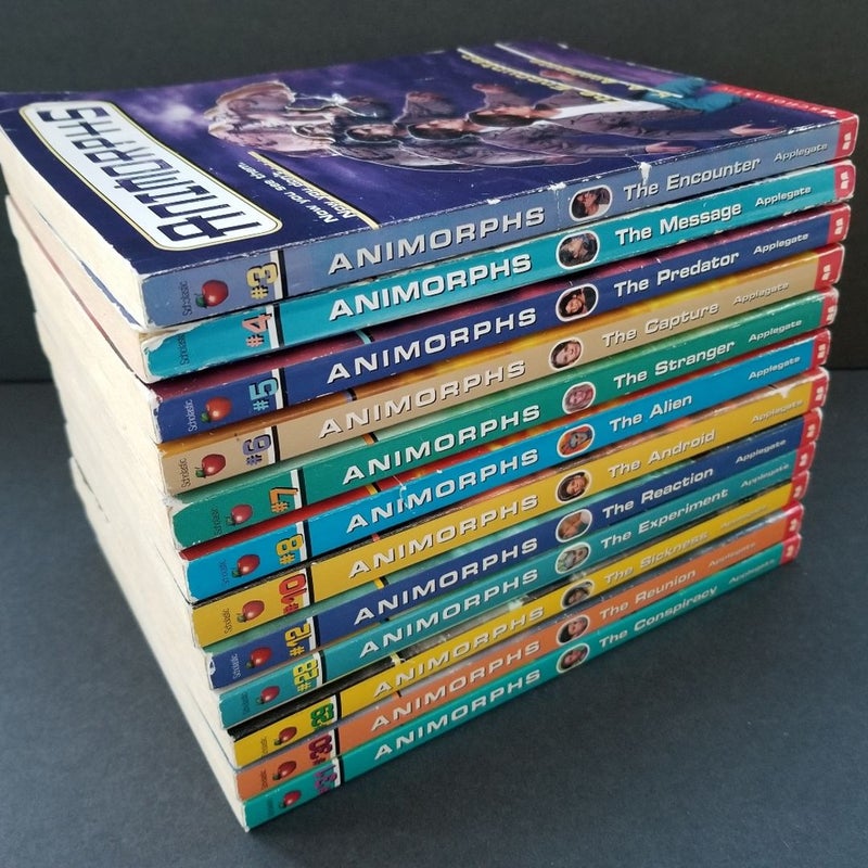VINTAGE 1990s LOT OF 12 ANIMORPHS BOOKS BY R.A. APPLEGATE 1ST ED. NEW OLD STOCK! 