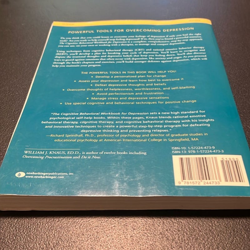 The Cognitive Behavioral Workbook for Depression