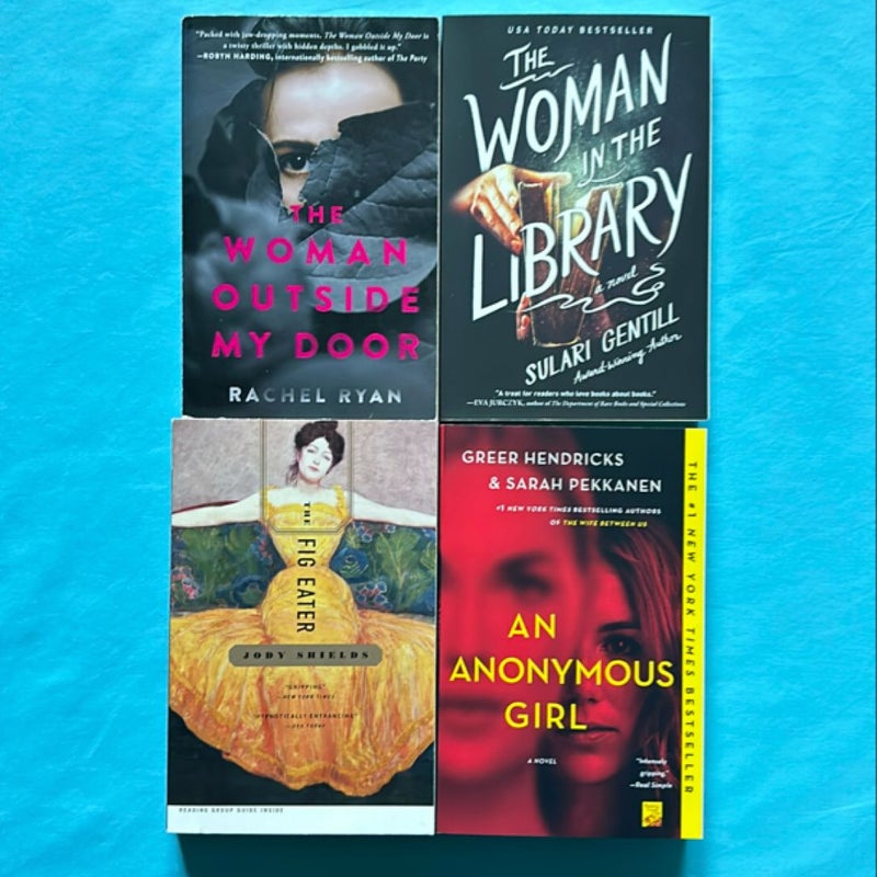 **Mystery/Suspense Bundle** The Woman Outside My Door, The Woman In the Library, The Fig Eater & An Anonymous Girl