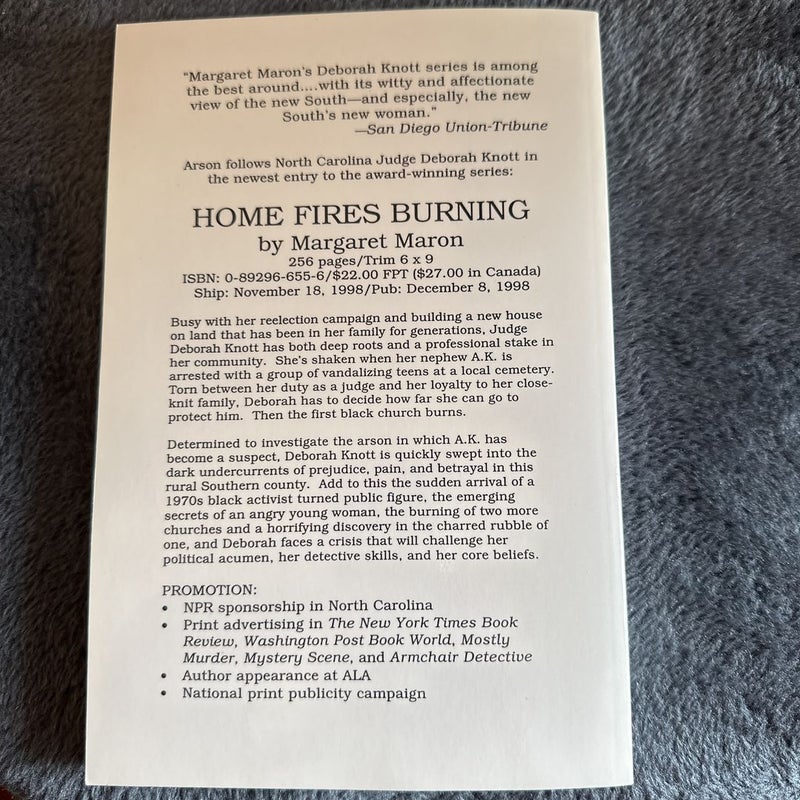 Home Fires Burning (Rare First Printing 1998 Arc)