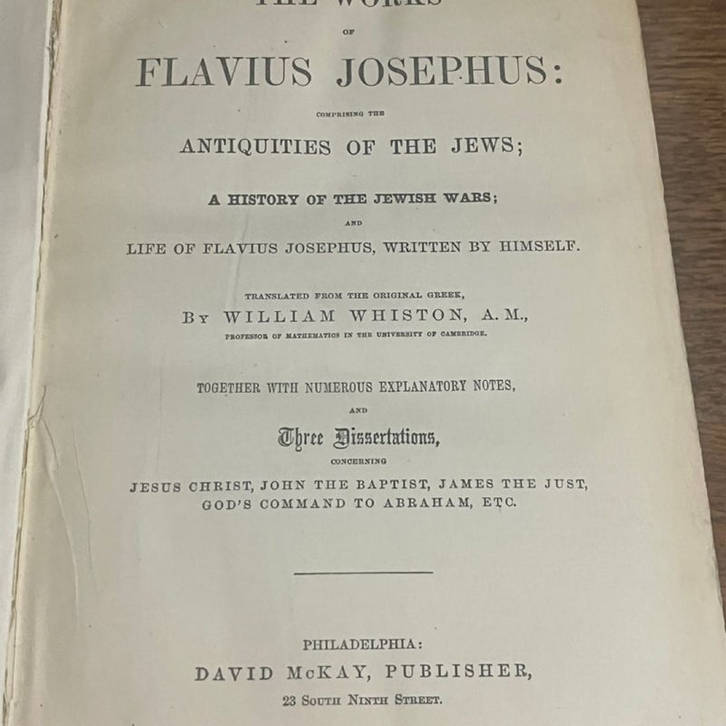 The Works of Flavius Josephus – c.1899 | Antiquities, Jewish Wars, & More