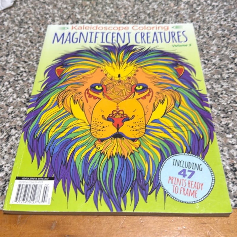 Magnificent creatures coloring book for adults in