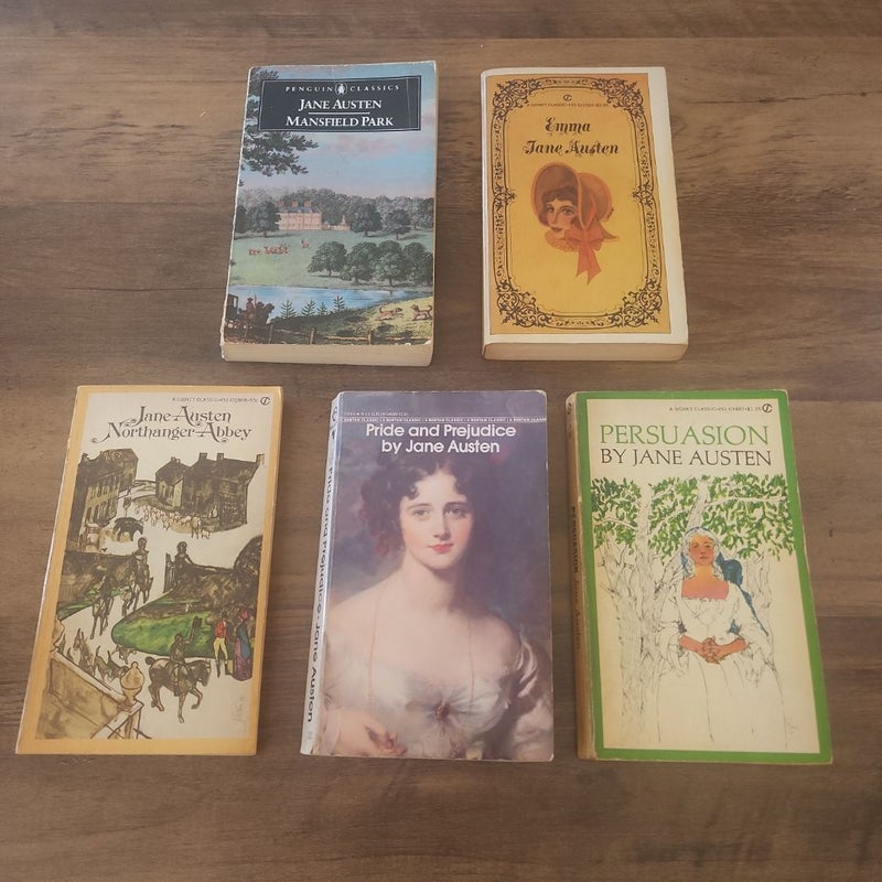 Lot of 5 Jane Austen Vintage Novels