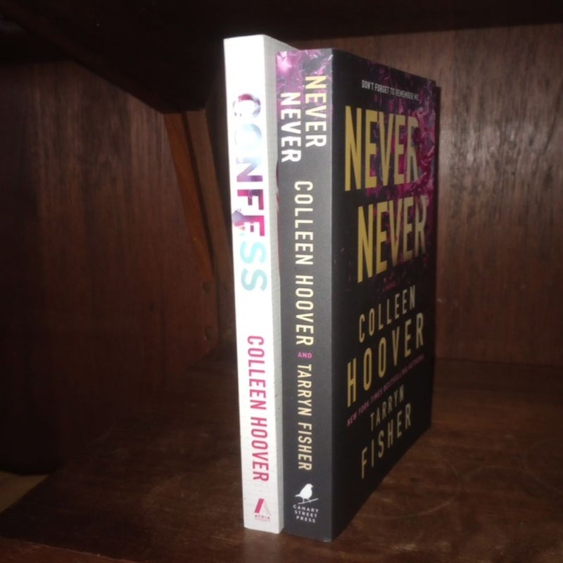 Colleen Hoover book bundle - Ugly Love, Without Merit, Too Late, Never Never, and Confess