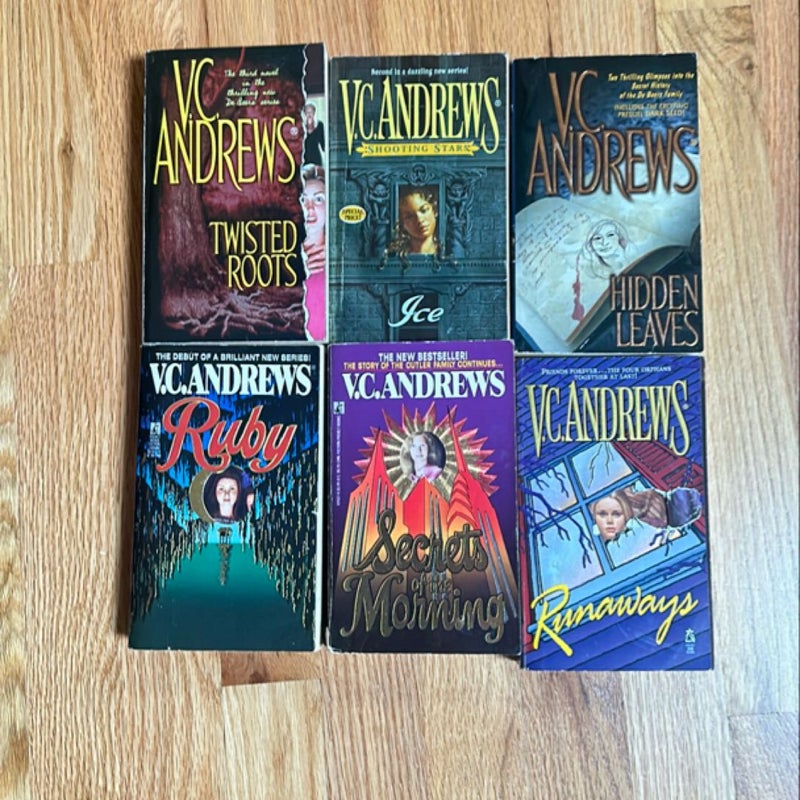 Lot of 6 paperback books by author V C Andrews