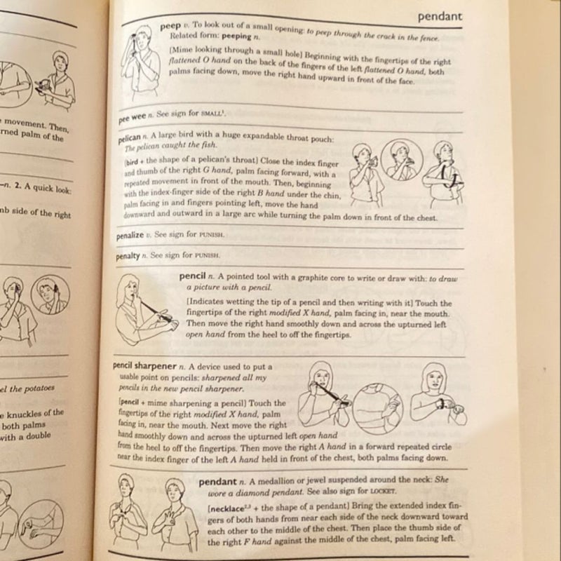 Random House American Sign Language Dictionary, Concise Edition