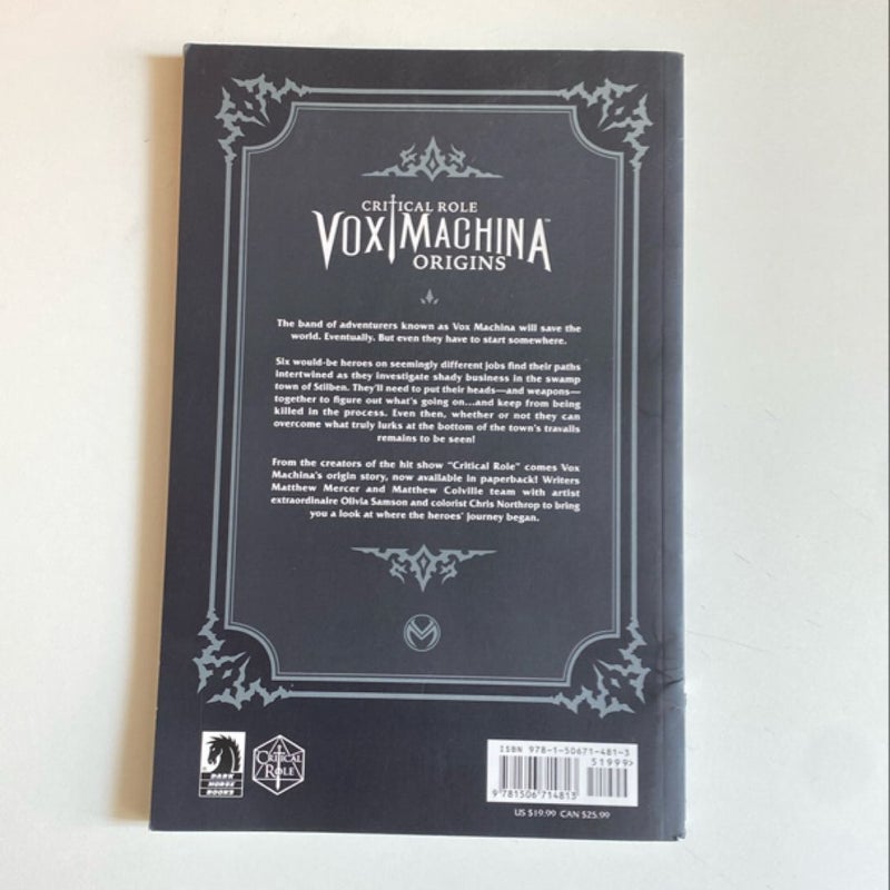 Critical Role Vox Machina: Origins Volume I