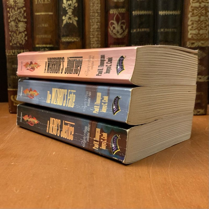 DragonLance: Complete Ergoth Trilogy Set: A Warrior’s Journey, The Wizard’s Fate, A Hero’s Justice, All First Edition First Printing