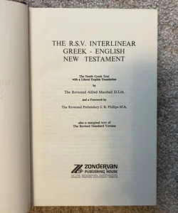 The RSV Interlinear Greek-English New Testament