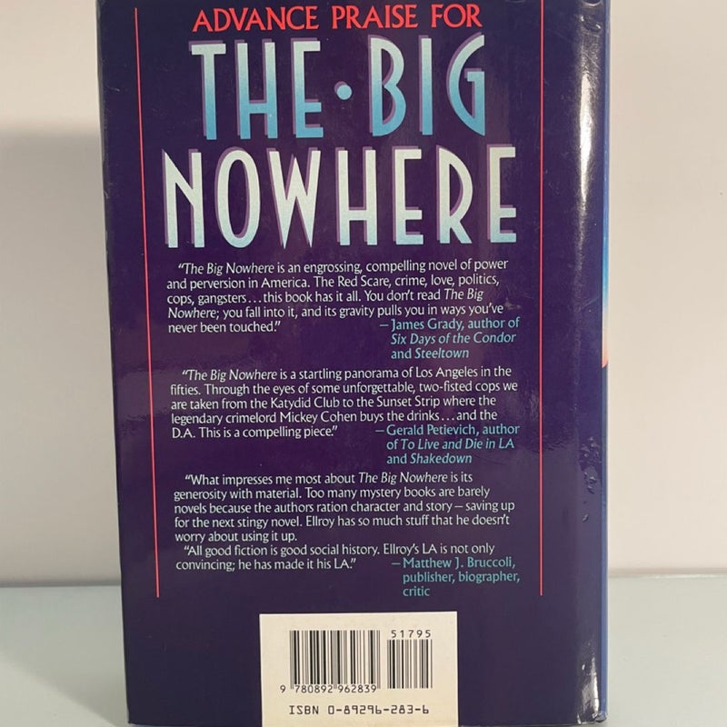 The Big Nowhere by James Ellroy TRUE FIRST EDITION (1988, Hardcover) Very Good