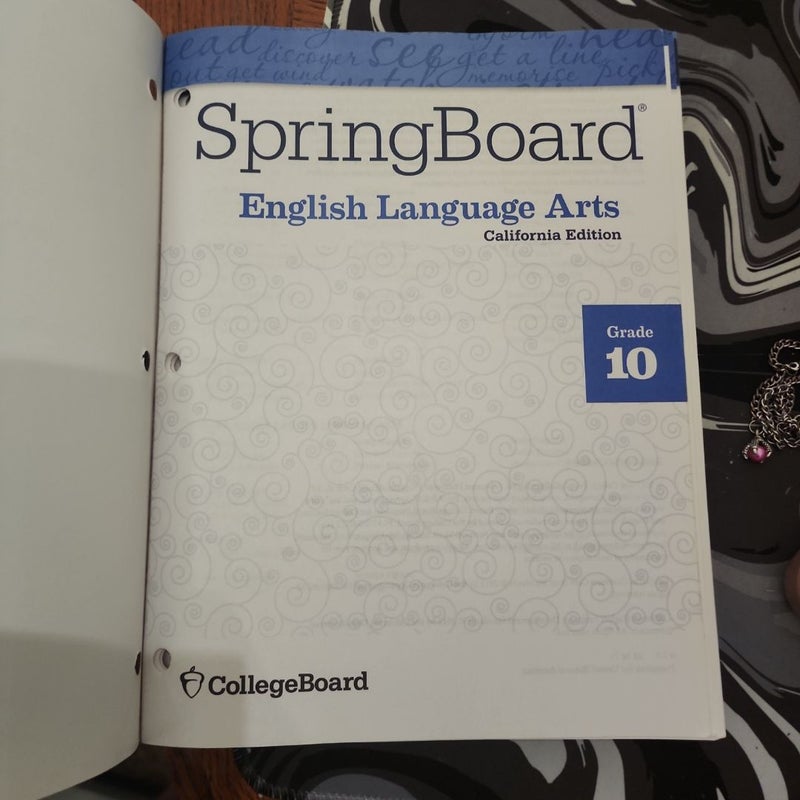 SpringBoard 10th Grade English Language Arts 