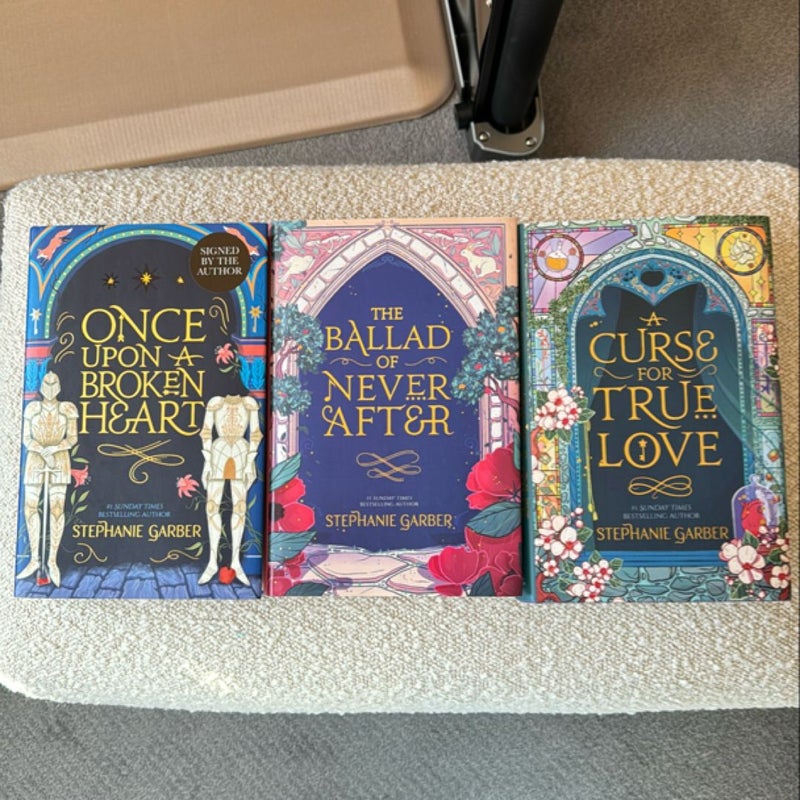 Once Upon a Broken Heart - signed UK first edition set with foiled hardbacks