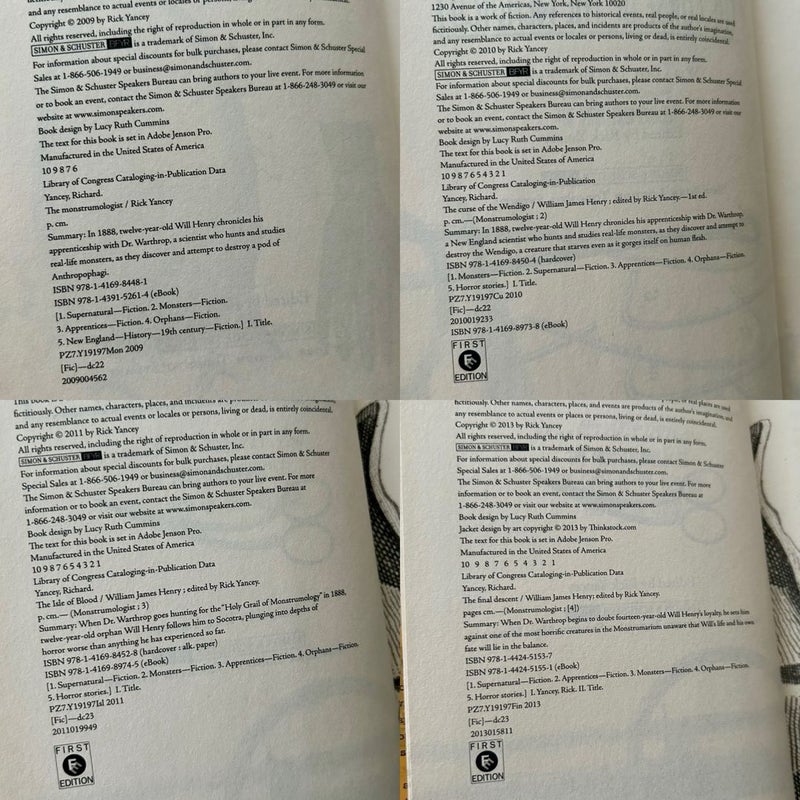 The Monstrumologist Complete Collection (Books 1-4) [Hardcover]