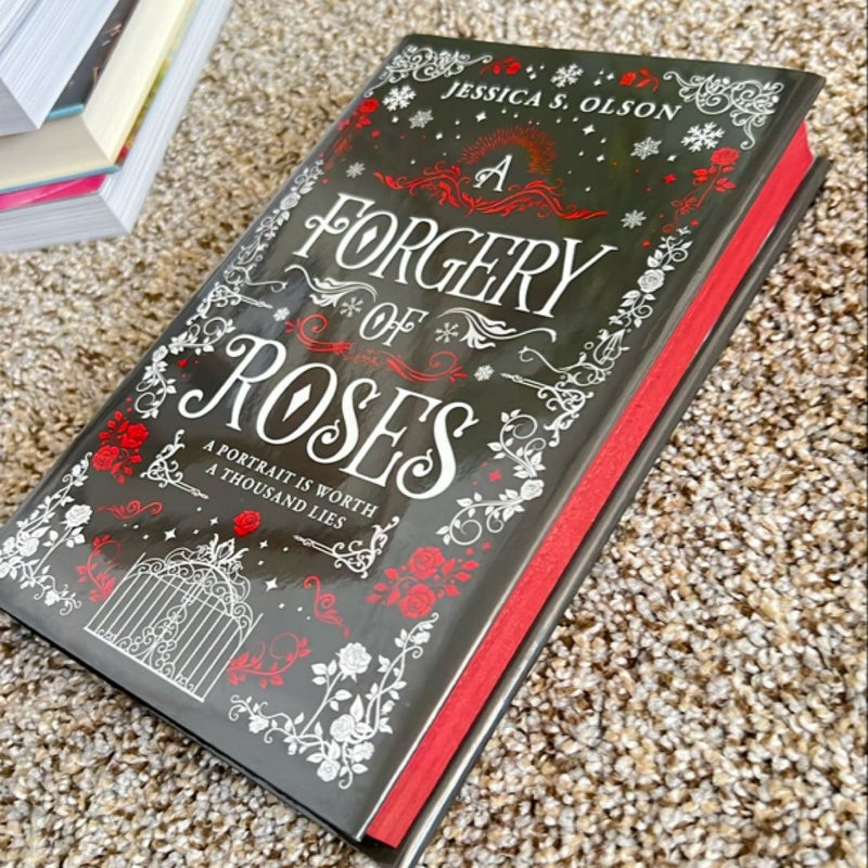 A Forgery of Roses SIGNED OWLCRATE Special edition Sprayed Edges Reversible Dust Jacket