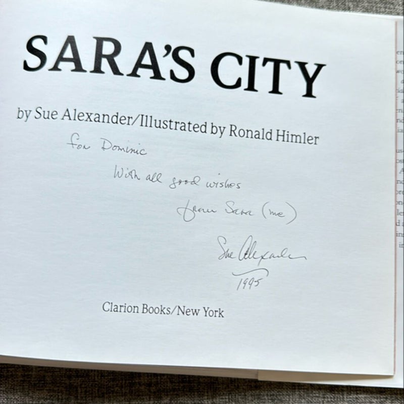 Sara's City (signed by author)