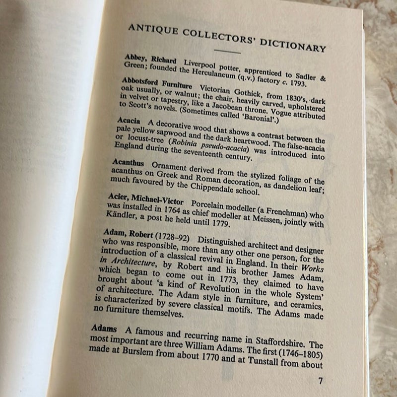 Antique Collector’s Dictionary 