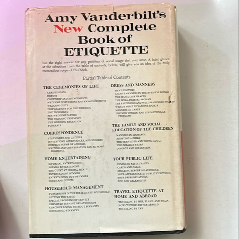 Amy Vanderbilt’s New Complete Book of Etiquette