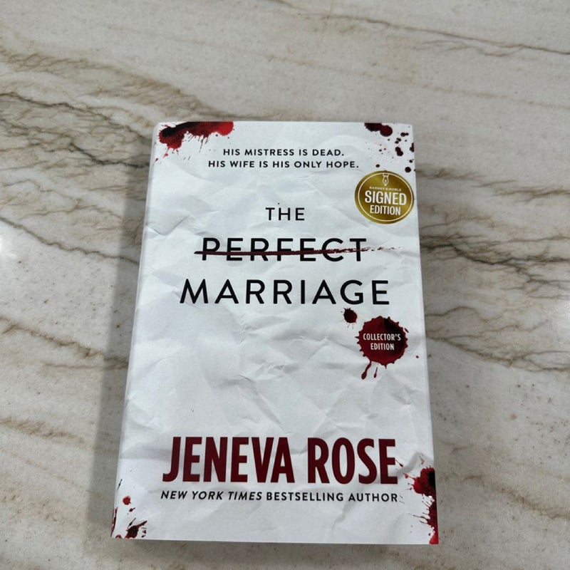 The Perfect Marriage By Jeneva Rose Hardcover Collectors Edition Signed
