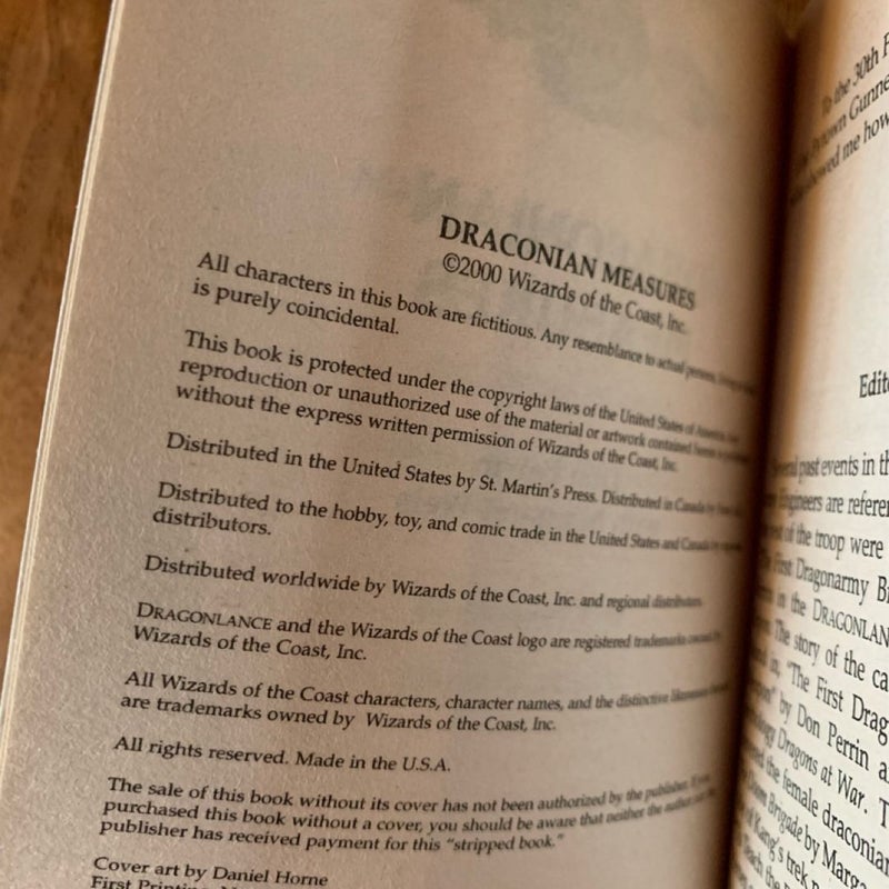 DragonLance: Kang’s Regiment 1-2: Doom Brigade, Draconian Measures, All First Edition First Printing