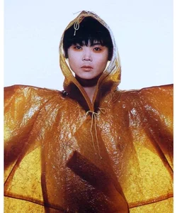 Issey Miyake's Japanese Paper Coat worn by Model Jun Kano Vintage Avant Garde Fashion Photo by Irving Penn in NYC 1984 1st Edition Book Art