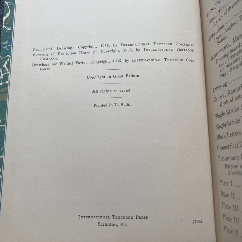Geometric Drawing International Textbook Co  163C, 1935