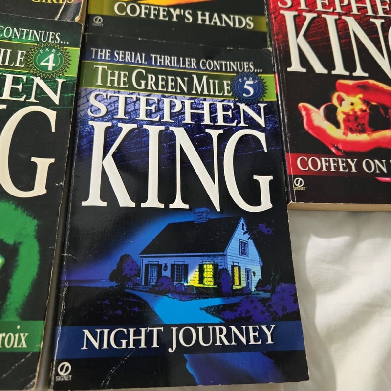 The Green Mile 1, 3, 4, 5, 6 serial thrillers lot paperback used