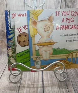 Laura Numeroff if you give, 3 paperback book set
