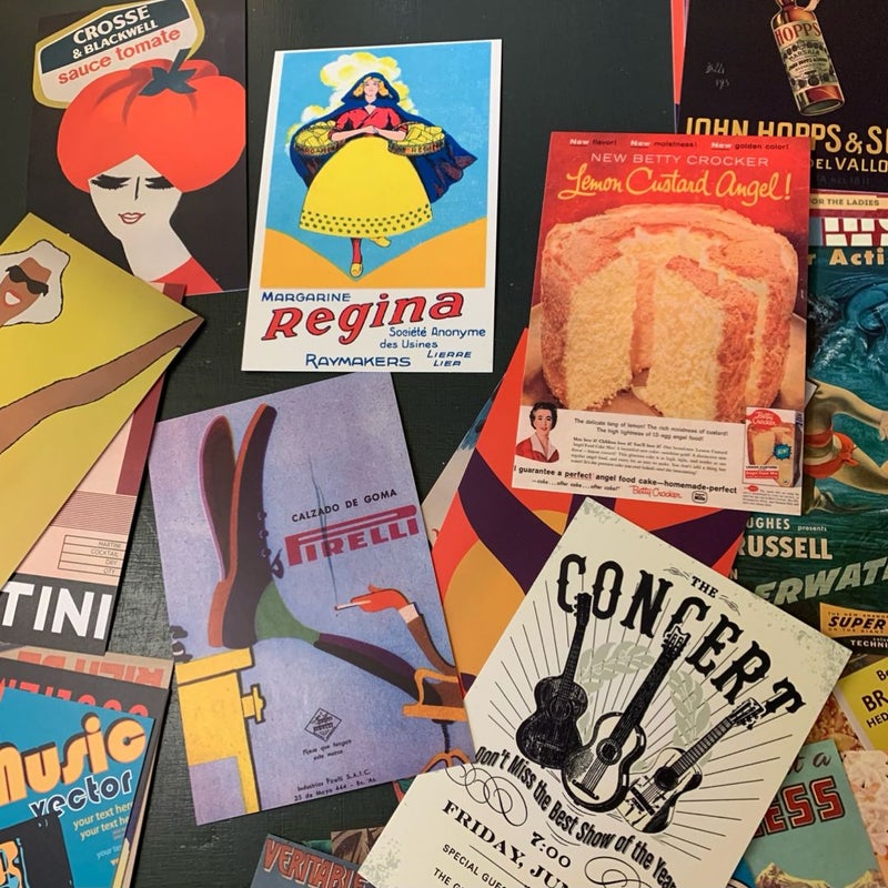 Vintage Ad Poster Wall Collage Kit - New!