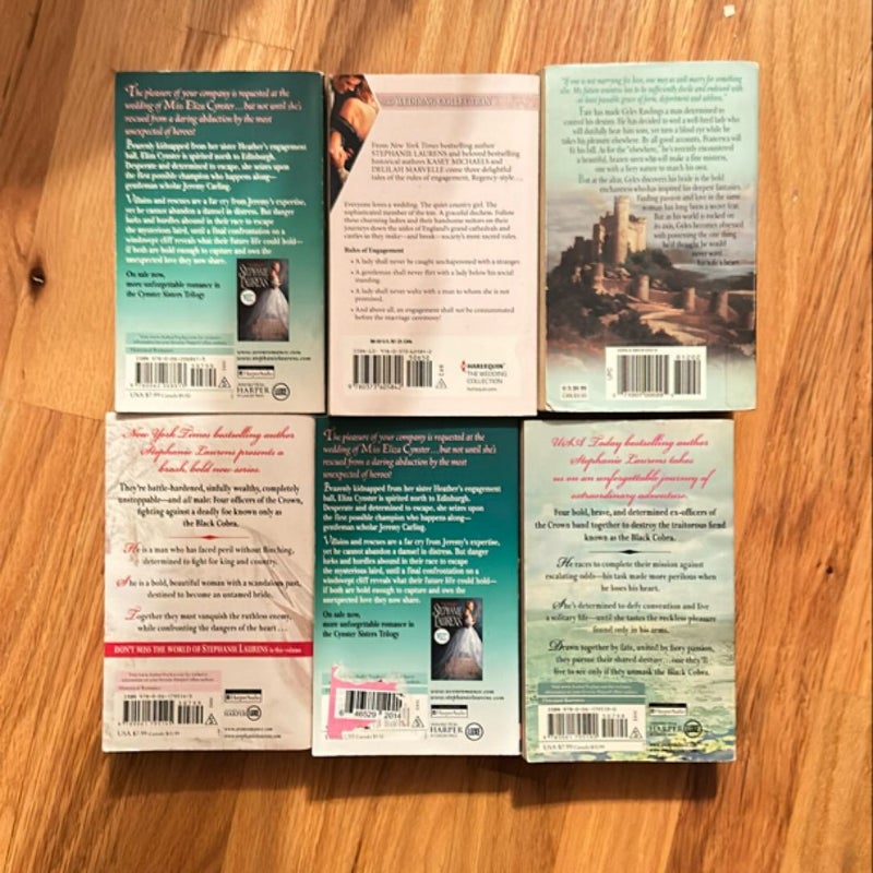 6 Stephanie  Laurens paperback books