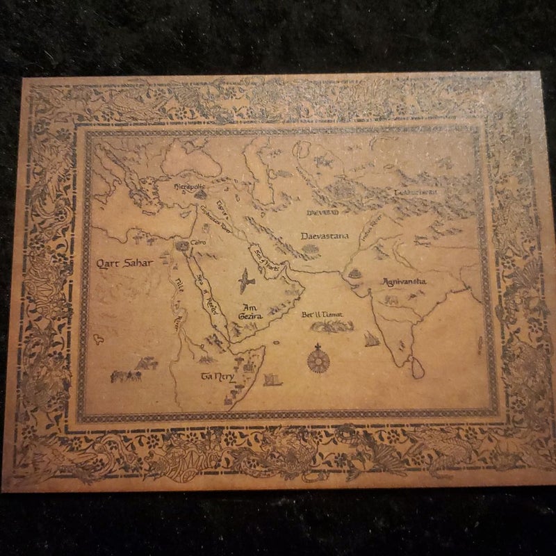 City of Brass wooden map