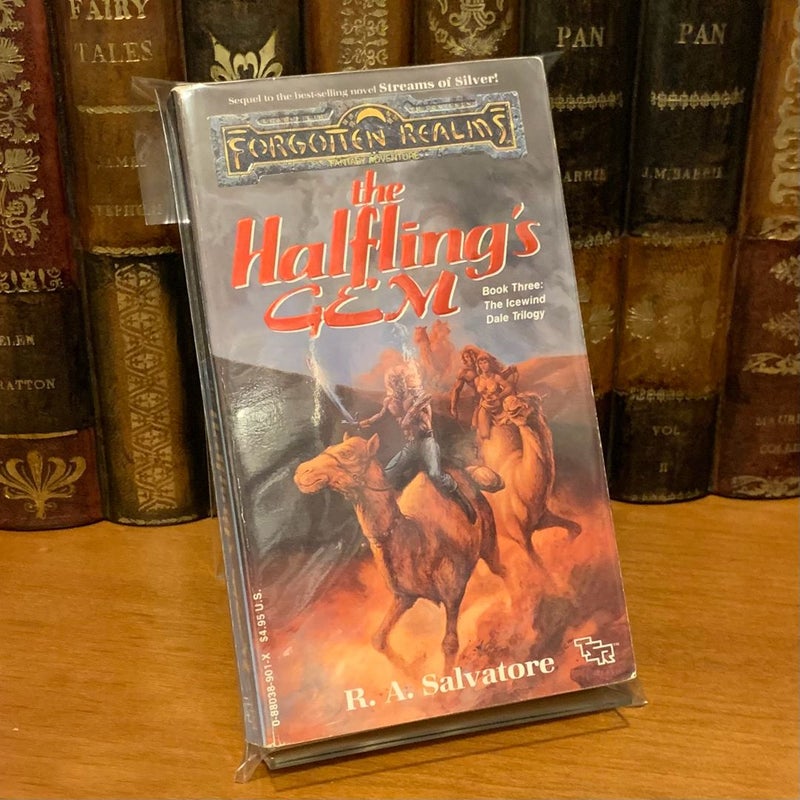 Vintage Forgotten Realms: The Halfling's Gem, Legend of Drizzt, Icewind Dale 3, 1990 First Edition First Printing