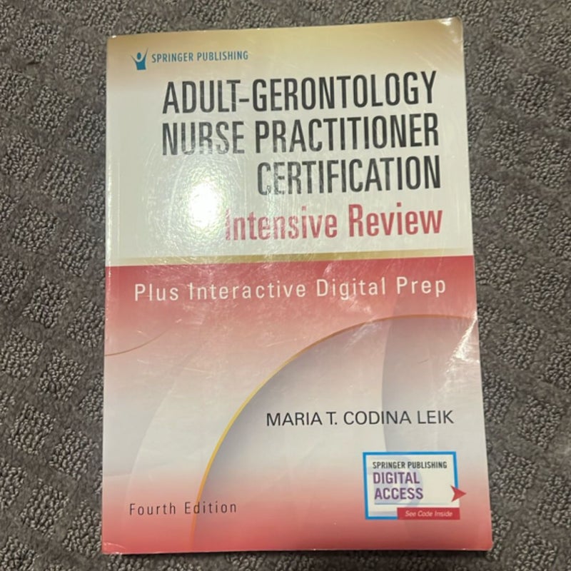 Adult-Gerontology Nurse Practitioner Certification Intensive Review