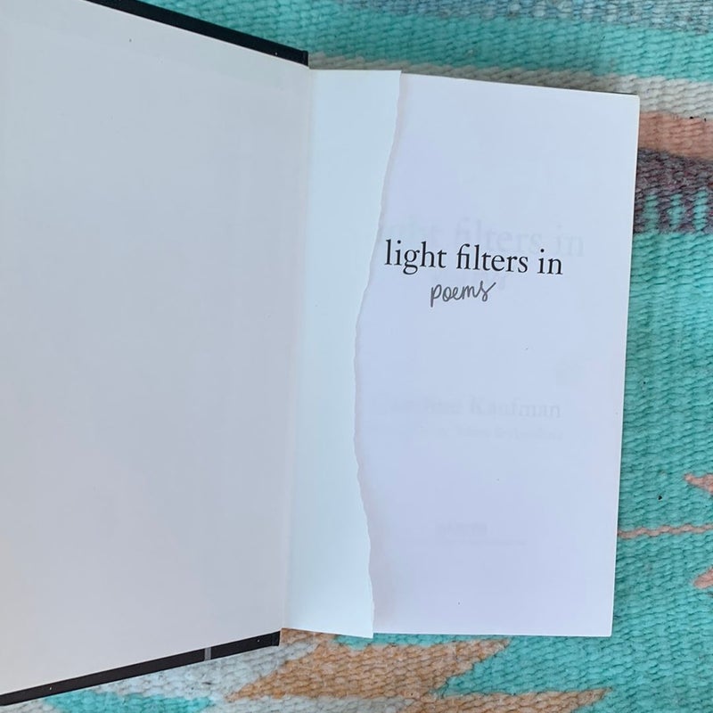 Light Filters in: Poems