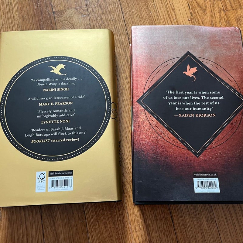 Australian exclusive editions of Fourth Wing & Iron Flame