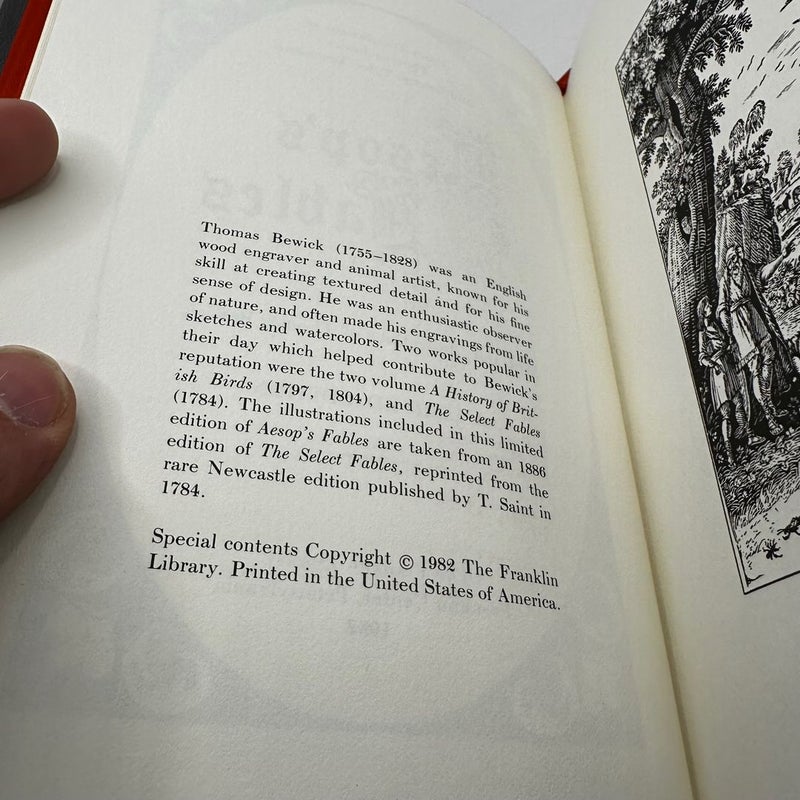 AESOP’s Fables  (1984 Franklin Library Limited Edition Leather Gilded Edges)