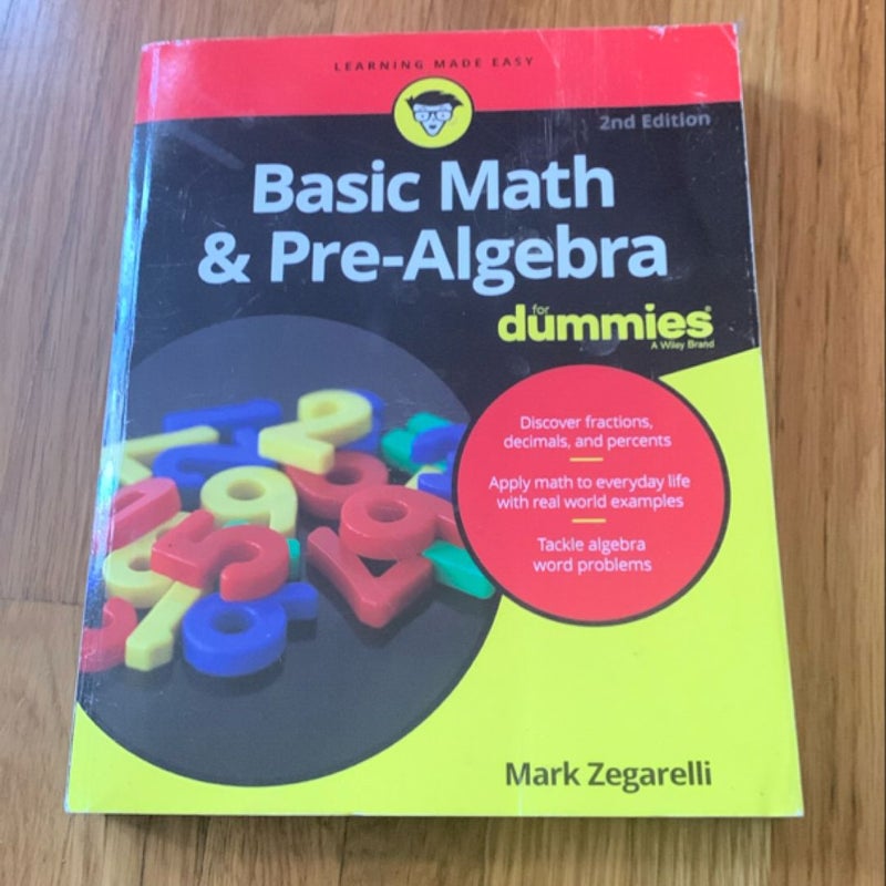 Basic Math and Pre-Algebra for Dummies