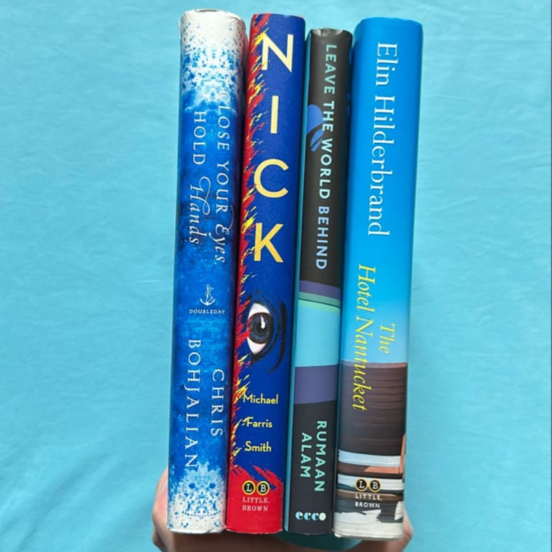 **Mixed Fiction Bundle** Close Your Eyes, Hold Hands, Nick, Leave the World Behind & The Hotel Nantucket 