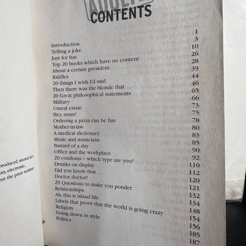 The Adults Only Joke Book