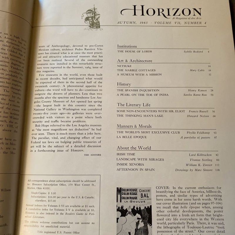 HORIZON - Autumn 1965                   Volume Seven Number four