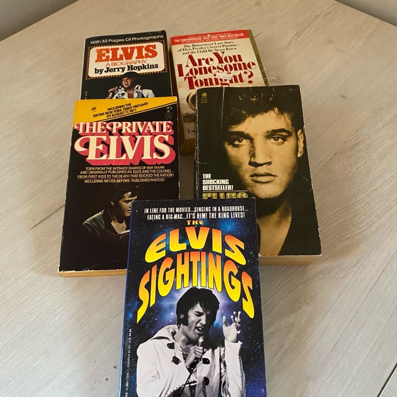 Lot of Five (5) Vintage Elvis Presley Mass Market Paperback Books