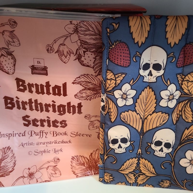 Bookish box Brutal Birthright Series Puffy book sleeve 