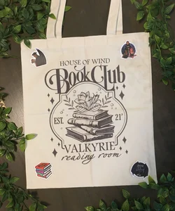 A Court of Thorns and Roses/Silver Flames Valkyrie Tote Bag & Stickers