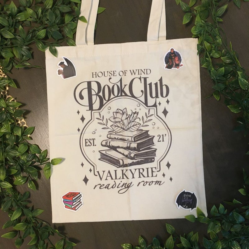 A Court of Thorns and Roses/Silver Flames Valkyrie Tote Bag & Stickers