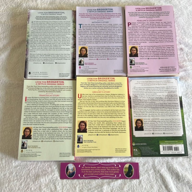 Bridgerton Book Bundle (1, 2, 4, 5, 6, 1)