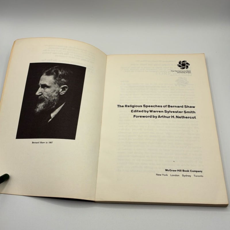 The religious speeches of Bernard Shaw
