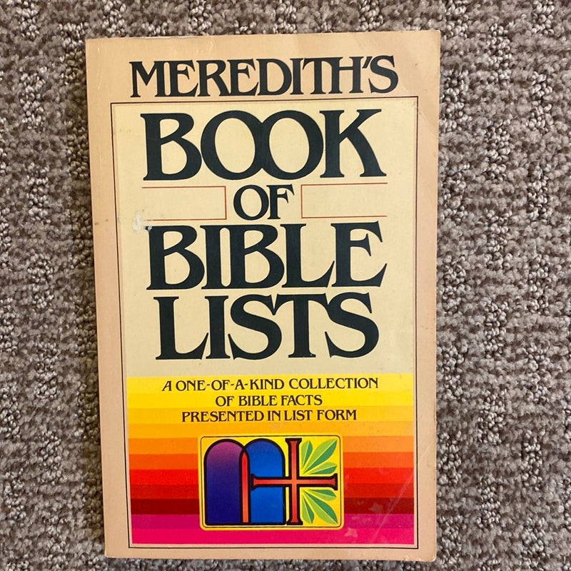 Meredith's Book of Bible Lists