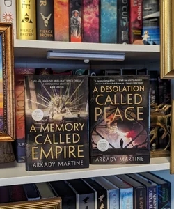 First Editions of Teixalaan Duology (Memory Called Empire and Desolation Called Peace) 