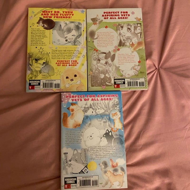 Yuzu the Pet Vet manga volumes 1-3