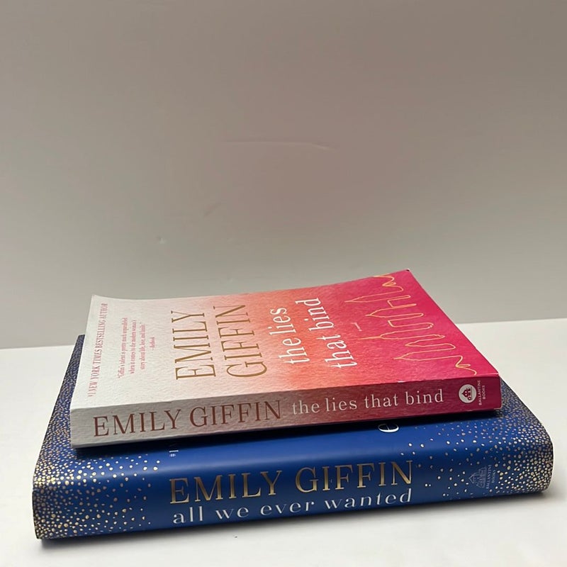 Emily Giffin (2 Book) Bundle: The Lies That Bind & All We Ever Wanted 